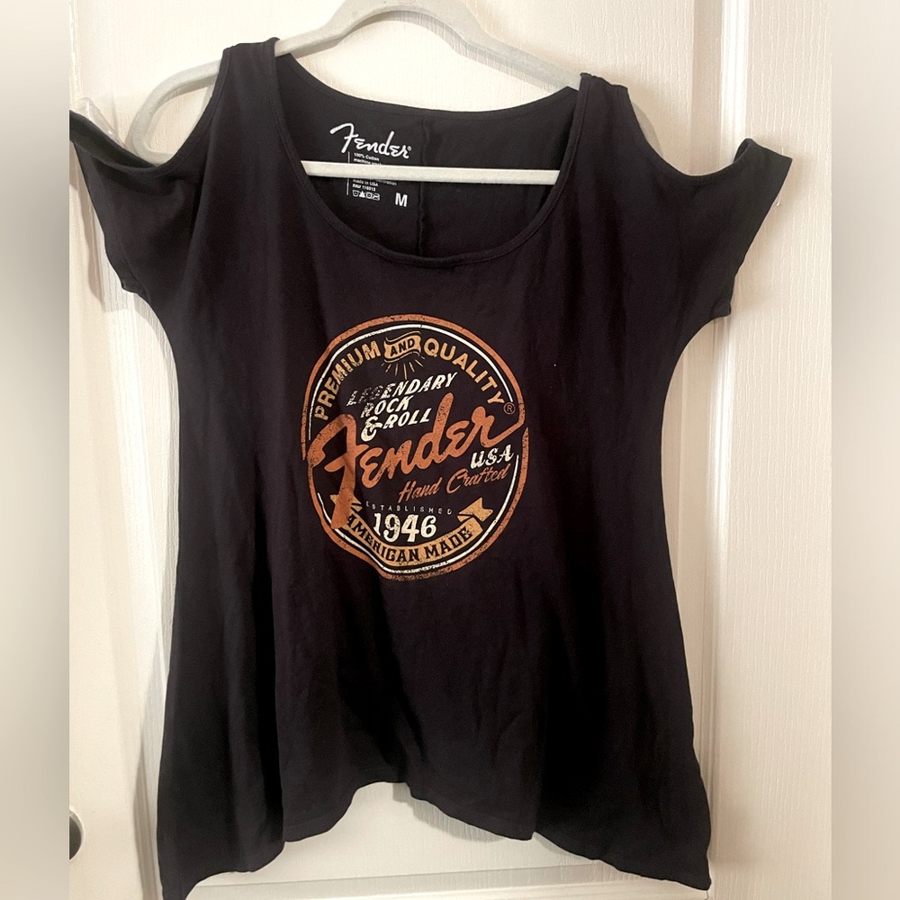 Fender open shoulder shirt